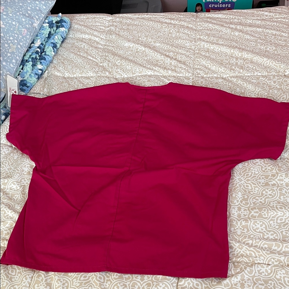 Cherokee Raspberry Scrub Top - Picture 4 of 5